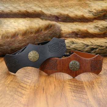 Ficino Accesorii cosplay medieval-Viking: bandă pentru frunte, lanț talie și brățară retro pentru încheietura mâinii, pentru adulți — lansare iarna 2025