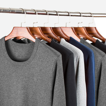 Muški tanki termalni komplet: gornji dio s puloverom s okruglim izrezom i donji dio, 100% poliester, jednovrstni, topao.