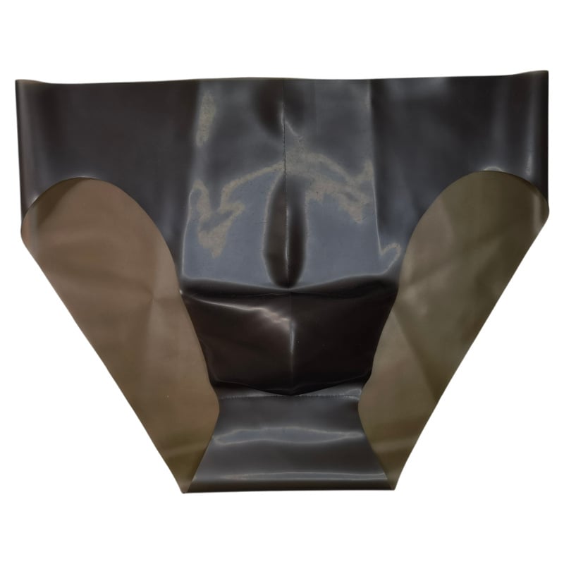 Boxeri latex pentru bărbați, talie joasă, fără cusături, semi-transparent, monocrom, căptușeală la crac 95–100% latex