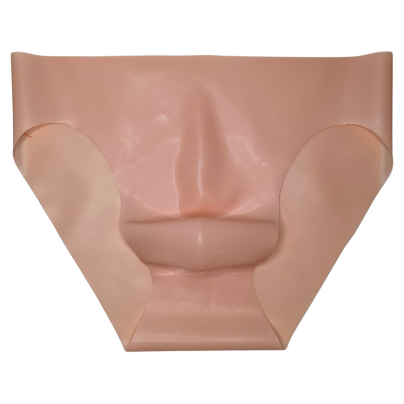 Boxeri latex pentru bărbați, talie joasă, fără cusături, semi-transparent, monocrom, căptușeală la crac 95–100% latex