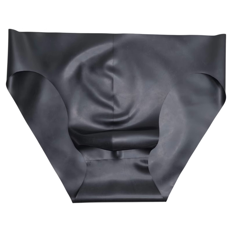 Boxeri latex pentru bărbați, talie joasă, fără cusături, semi-transparent, monocrom, căptușeală la crac 95–100% latex