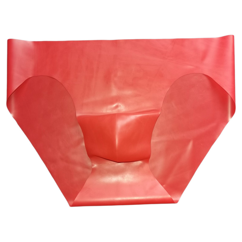 Boxeri latex pentru bărbați, talie joasă, fără cusături, semi-transparent, monocrom, căptușeală la crac 95–100% latex