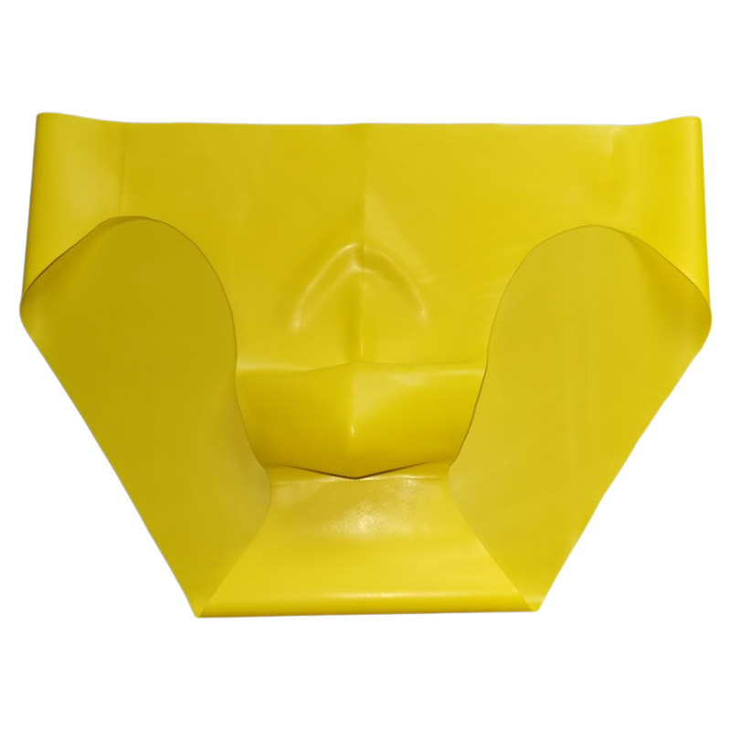 Boxeri latex pentru bărbați, talie joasă, fără cusături, semi-transparent, monocrom, căptușeală la crac 95–100% latex