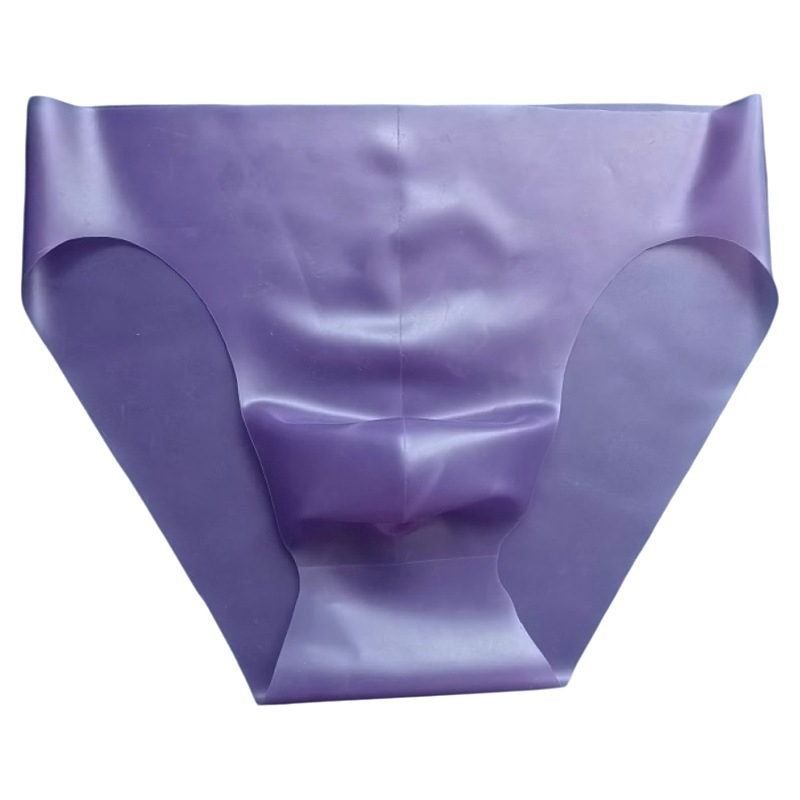 Boxeri latex pentru bărbați, talie joasă, fără cusături, semi-transparent, monocrom, căptușeală la crac 95–100% latex