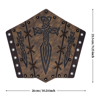 Costum medieval de Viking pentru cosplay de scenă — protecție încheietură Bucket-Nail, Brand Hai Fan En, adulți, vară 2022