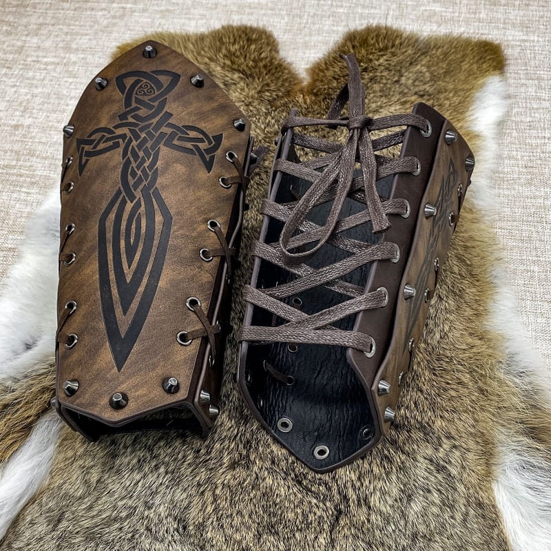 Costum medieval de Viking pentru cosplay de scenă — protecție încheietură Bucket-Nail, Brand Hai Fan En, adulți, vară 2022