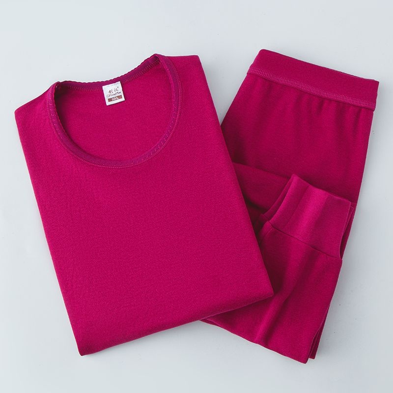 Dva komada termalnog donjeg rublja od 100% pamuka, unisex, gornji dio s dugim rukavima i hlače, jednovrstni, bez šavova, srednja težina (181-200 g/m²)