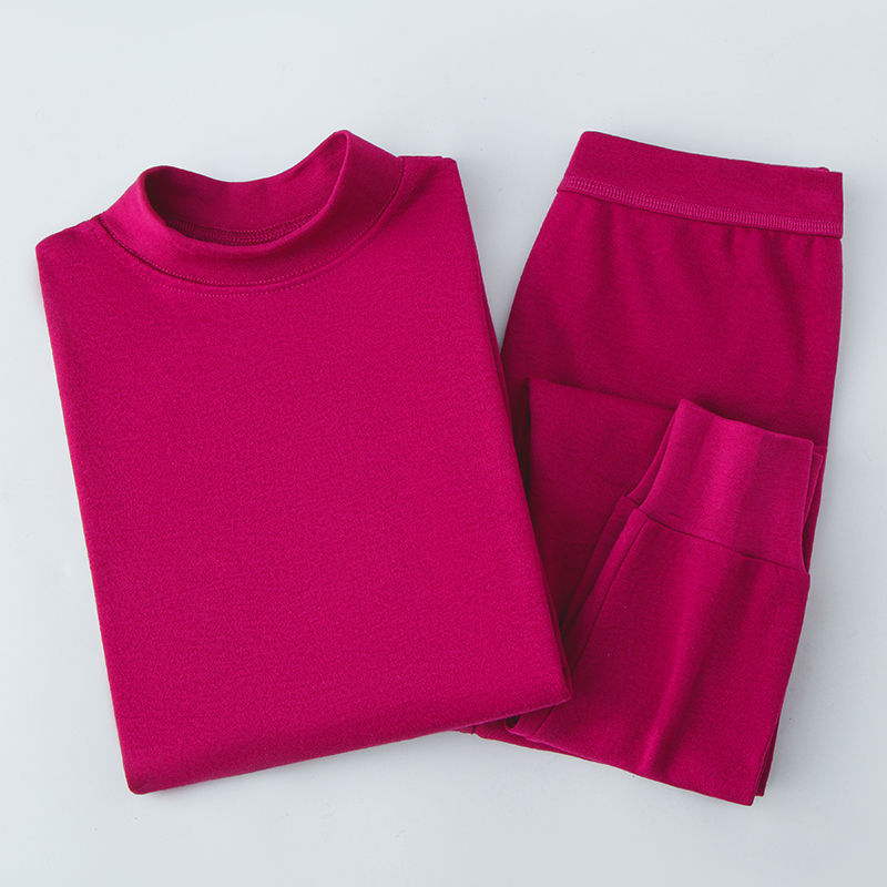 Dva komada termalnog donjeg rublja od 100% pamuka, unisex, gornji dio s dugim rukavima i hlače, jednovrstni, bez šavova, srednja težina (181-200 g/m²)