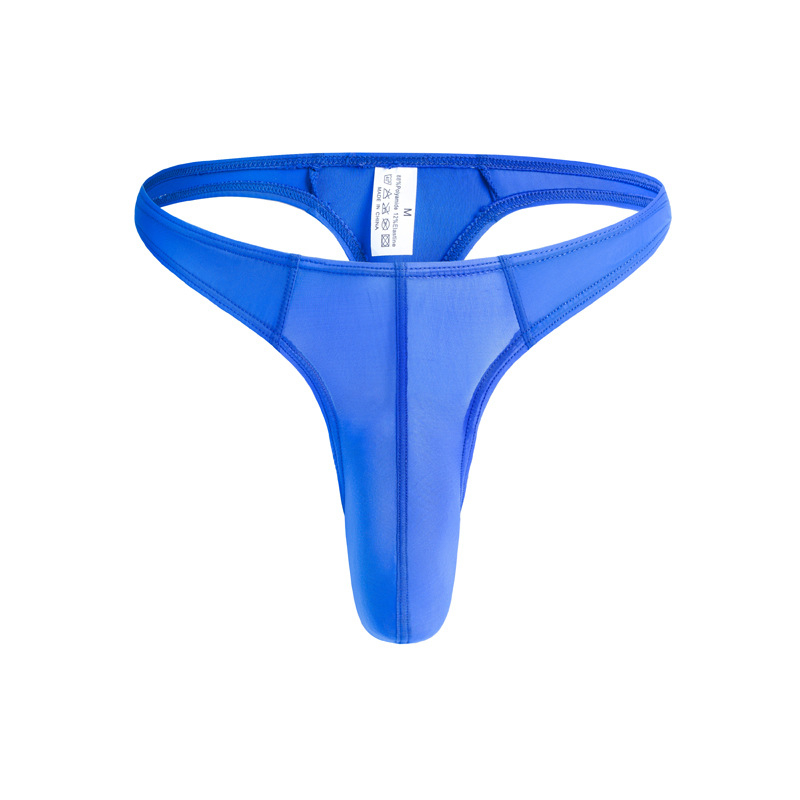 Muško Ice Silk T-String donje rublje, niski pojas, prozračno pletivo s najlonskim udjelom