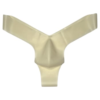 Boxer thong din latex pentru bărbați, fără cusături, talie joasă, dintr-o singură bucată, cu textură în zona frontală