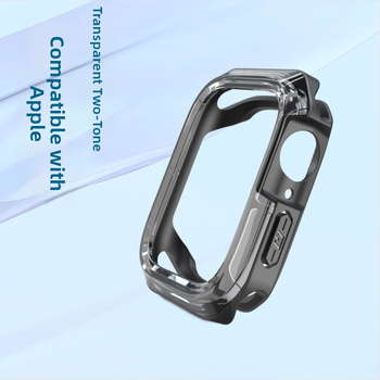 Θήκη προστασίας Apple Watch με θωράκιση, διαφανής TPU+PC (υλικό TPU+PC)