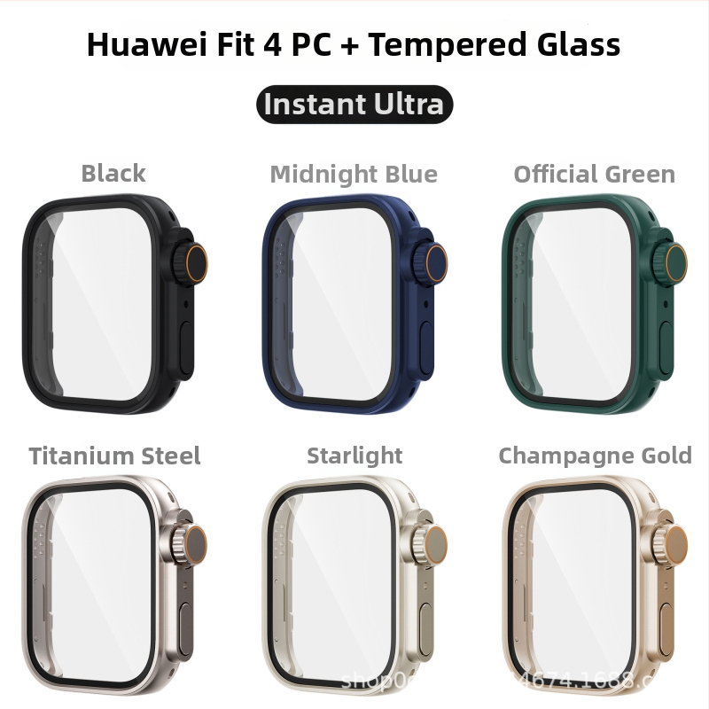 Ochranný kryt pre Huawei Fit4/Fit4 Pro s okamžitým prechodom na Ultra2; Materiál: PC + tvrdené fólie; Kompatibilné modely: Huawei Fit4/Fit4 Pro; Hmotnosť: 4 g