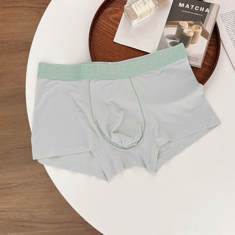 Meeste Lensing modalist bokserid, 100% puuvillane vooder, hingavad, antibakteriaalsed, keskmise kõrgusega vöökoht, muster: värvide ühtlus ja tekst