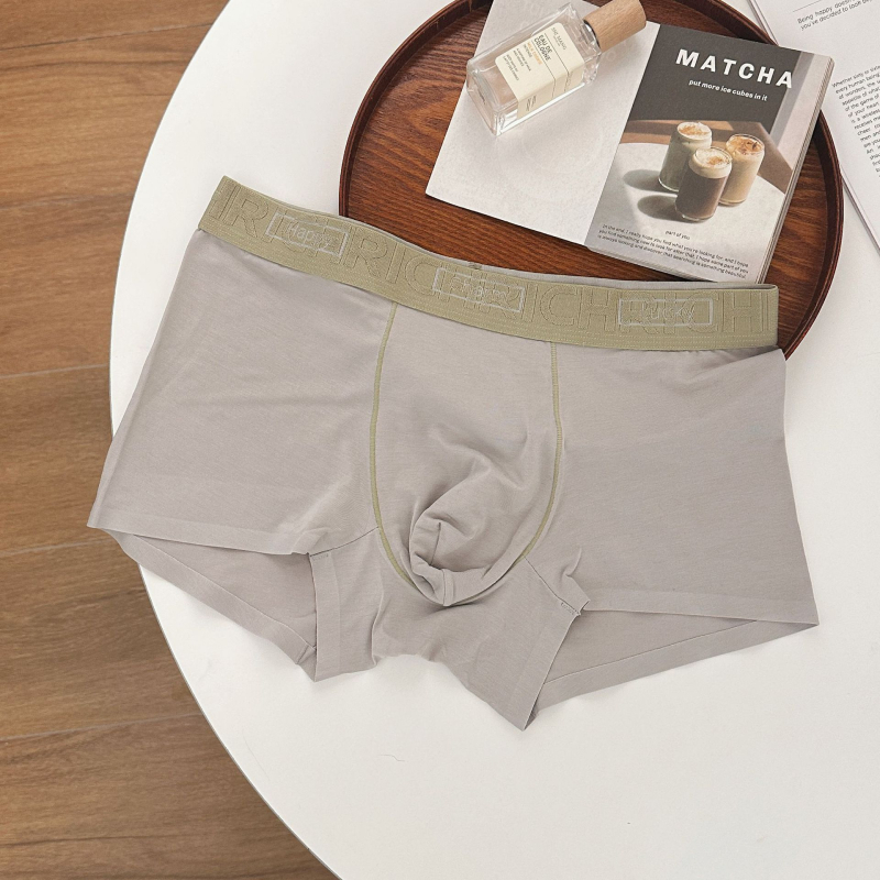 Meeste Lensing modalist bokserid, 100% puuvillane vooder, hingavad, antibakteriaalsed, keskmise kõrgusega vöökoht, muster: värvide ühtlus ja tekst