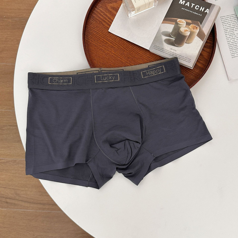 Meeste Lensing modalist bokserid, 100% puuvillane vooder, hingavad, antibakteriaalsed, keskmise kõrgusega vöökoht, muster: värvide ühtlus ja tekst