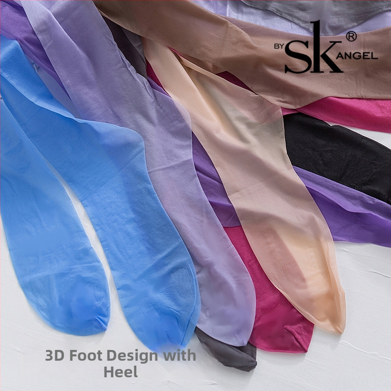 Ultra vékony nylon harisnya varrat nélküli derekú, 5D denier, egyszínű, láthatatlan és szakadás-ellenálló