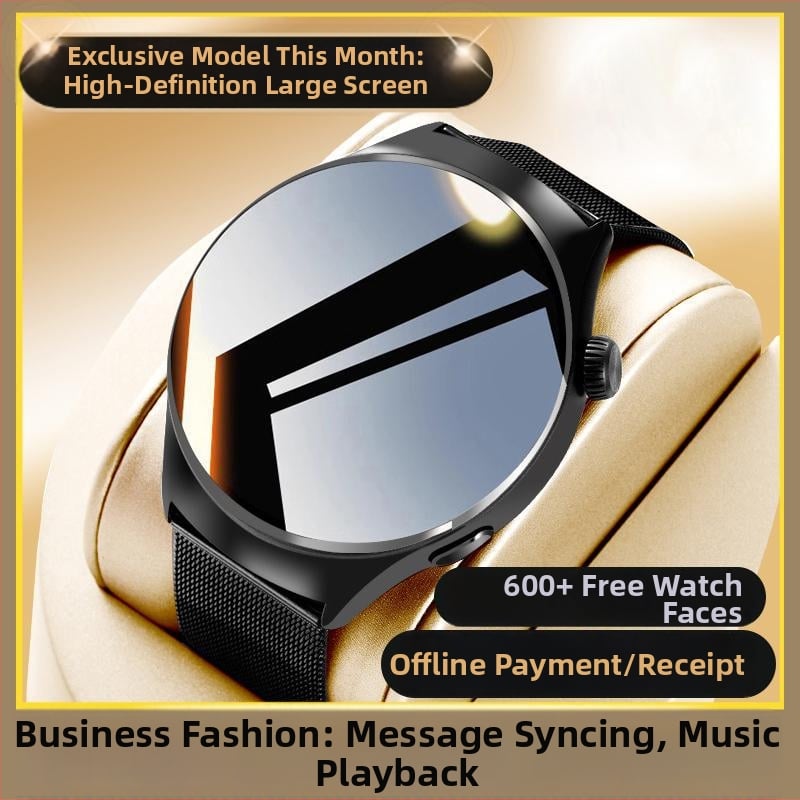 Ceas Inteligent 9 – monitorizare ritm cardiac, tensiune arterială și saturație de oxigen, conectivitate Bluetooth, curea din silicon