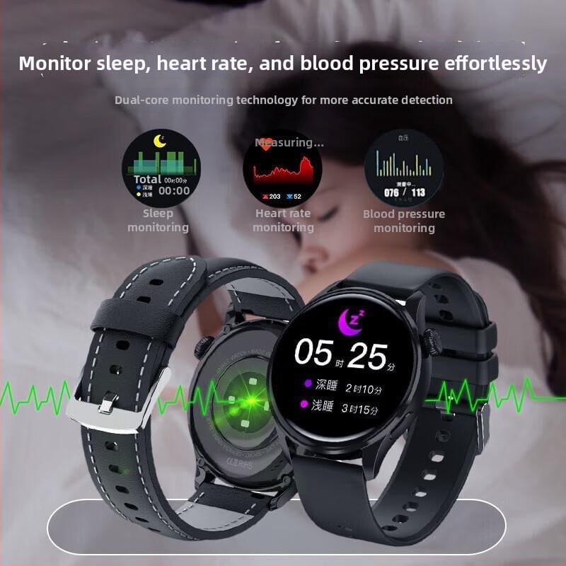 Ceas Inteligent 9 – monitorizare ritm cardiac, tensiune arterială și saturație de oxigen, conectivitate Bluetooth, curea din silicon