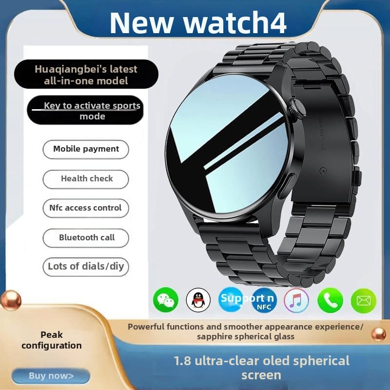 Ceas Inteligent 9 – monitorizare ritm cardiac, tensiune arterială și saturație de oxigen, conectivitate Bluetooth, curea din silicon