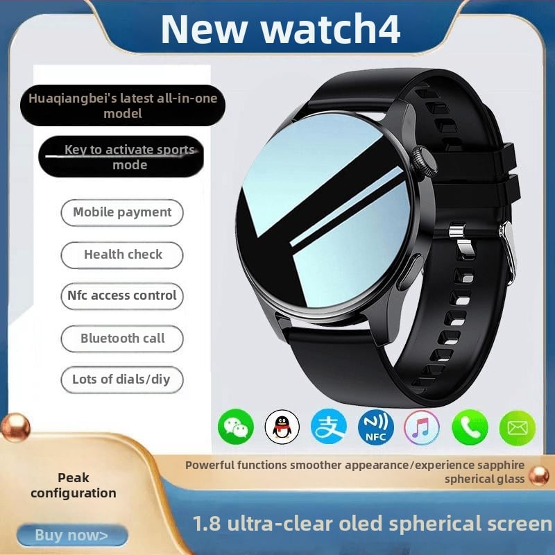 Ceas Inteligent 9 – monitorizare ritm cardiac, tensiune arterială și saturație de oxigen, conectivitate Bluetooth, curea din silicon