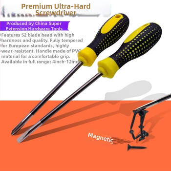 Κατσαβίδι με σταυροειδή κεφαλή, πλαστικό σώμα, λαβή από κράμα χρωμιοβάνιο