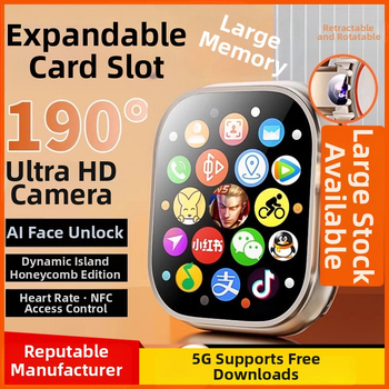 Ceas inteligent S10 cu slot SIM, afișaj AMOLED, NFC, monitorizare ritm cardiac, cameră