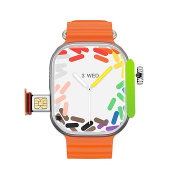 Ceas inteligent S10 cu slot SIM, afișaj AMOLED, NFC, monitorizare ritm cardiac, cameră