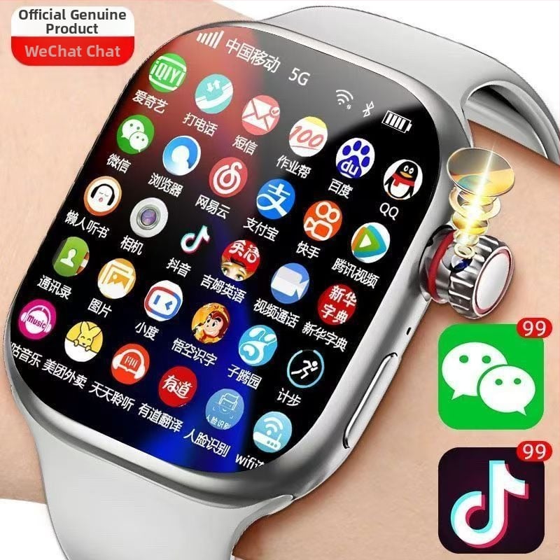 Ceas inteligent S10 cu slot SIM, afișaj AMOLED, NFC, monitorizare ritm cardiac, cameră