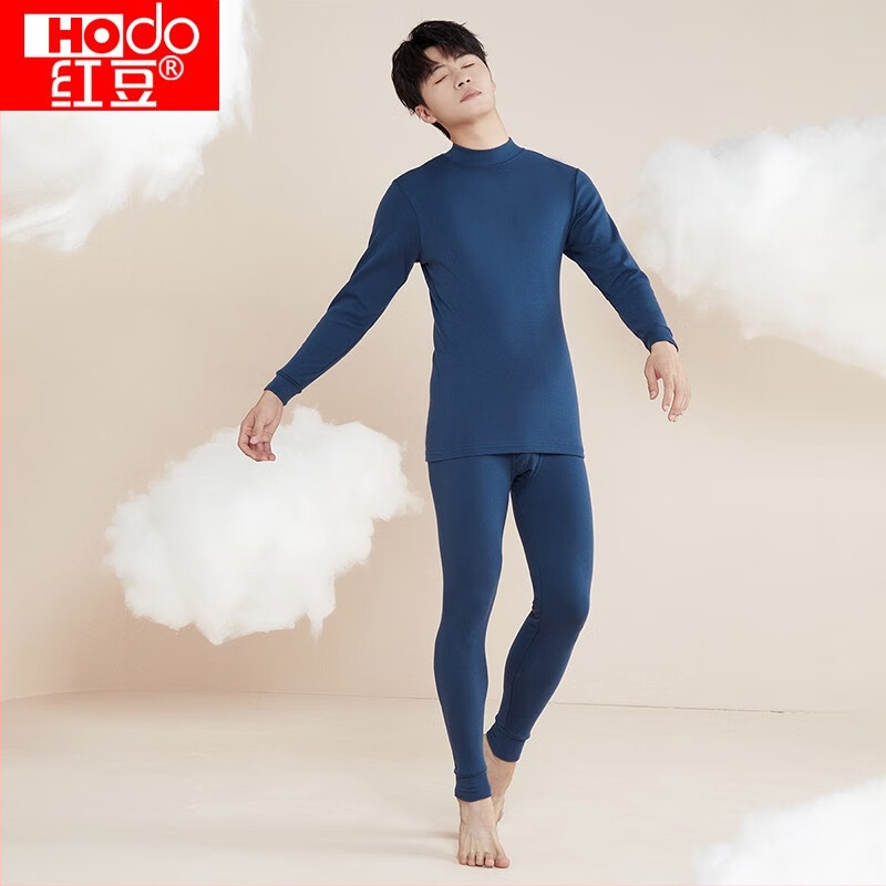 Rudens–žiemos poros šilto apatinio komplekto iš 100% medvilnės, viršutinė dalis su pusiau aukštu kaklu ir kelniomis, kvėpuojantis, minkštas, 180 g/m², vieno sluoksnio