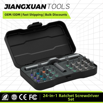 24-in-1 daugiafunkcinis magnetinis atsuktuvas rinkinys, pramoninės kokybės remonto įrankis, S2 lydinio įrankių plienas, svoris 0.8