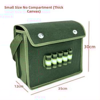 Платнена инструментална чанта, удебелена и износоустойчива, презрамка кръстосан стил, голям капацитет, за електрически и хардуерни задачи