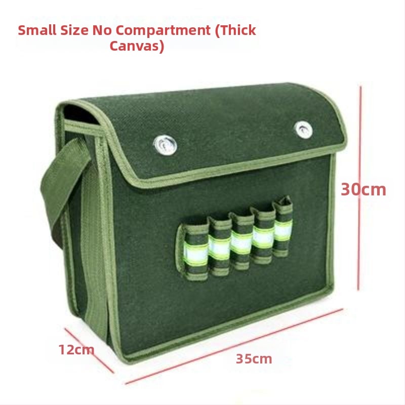 Платнена инструментална чанта, удебелена и износоустойчива, презрамка кръстосан стил, голям капацитет, за електрически и хардуерни задачи