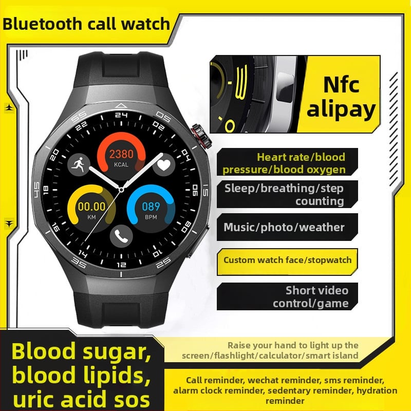 Έξυπνο ρολόι με Bluetooth κλήσεις, παρακολούθηση ύπνου, ανίχνευση οξυγόνου στο αίμα, Android συμβατότητα, έξυπνες υπενθυμίσεις (Bluetooth κλήσεις • παρακολούθηση ύπνου • ανίχνευση οξυγόνου • Android συμβατότητα)