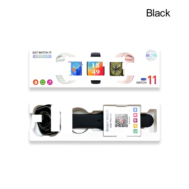 Έξυπνο ρολόι D27Watch11 – αθλητικό περίβλημα, IPS οθόνη, ασύρματη φόρτιση, μέτρηση καρδιακού ρυθμού και οξυγόνωσης του αίματος, παρακολούθηση ύπνου