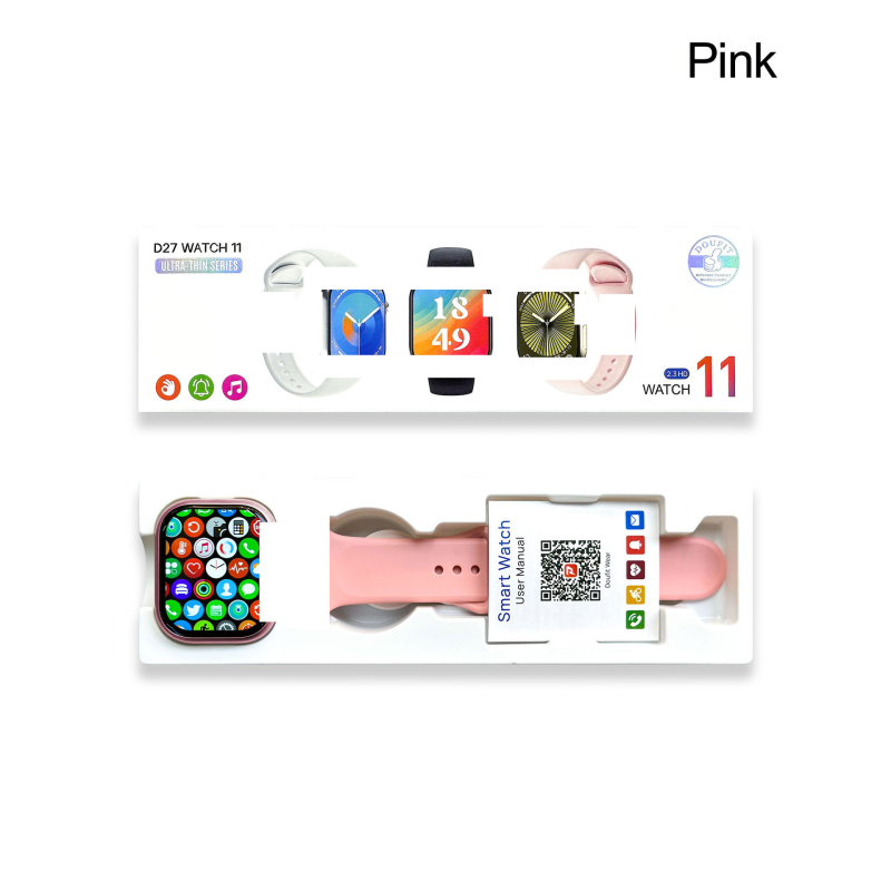 Έξυπνο ρολόι D27Watch11 – αθλητικό περίβλημα, IPS οθόνη, ασύρματη φόρτιση, μέτρηση καρδιακού ρυθμού και οξυγόνωσης του αίματος, παρακολούθηση ύπνου