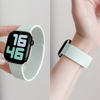 Magnetski silikon remen za Apple Watch s teksturom Lychee, minimalistički sportski stil, veličine 38–49 mm