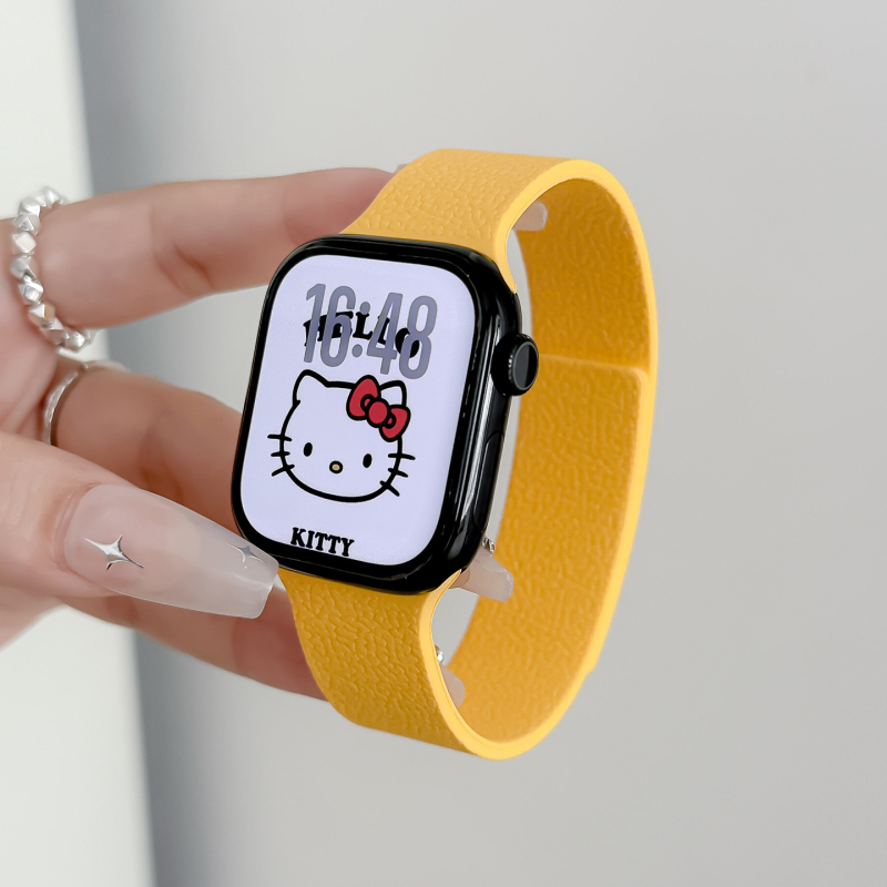 Magnetski silikon remen za Apple Watch s teksturom Lychee, minimalistički sportski stil, veličine 38–49 mm