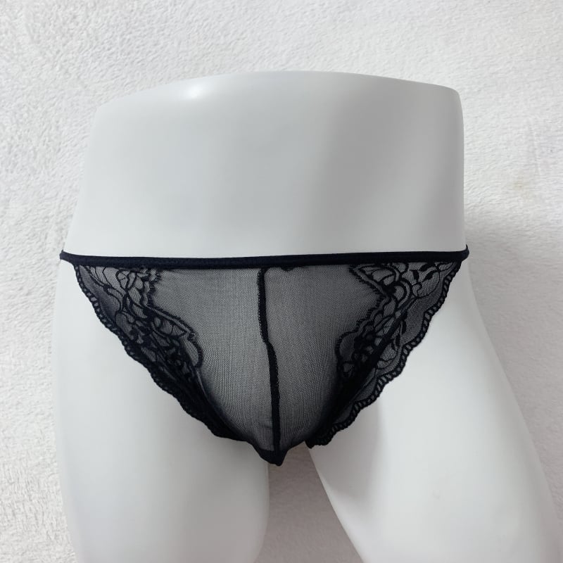 Meeste pitsilised U-kujuline aluspüksid, madal talje, hingav nailonist pits, 80–90% nailon