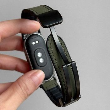 Silikonska narukvica za Xiaomi Mi Band 10 s magnetskim kopčom – Crazy Horse uzorak, sportski stil