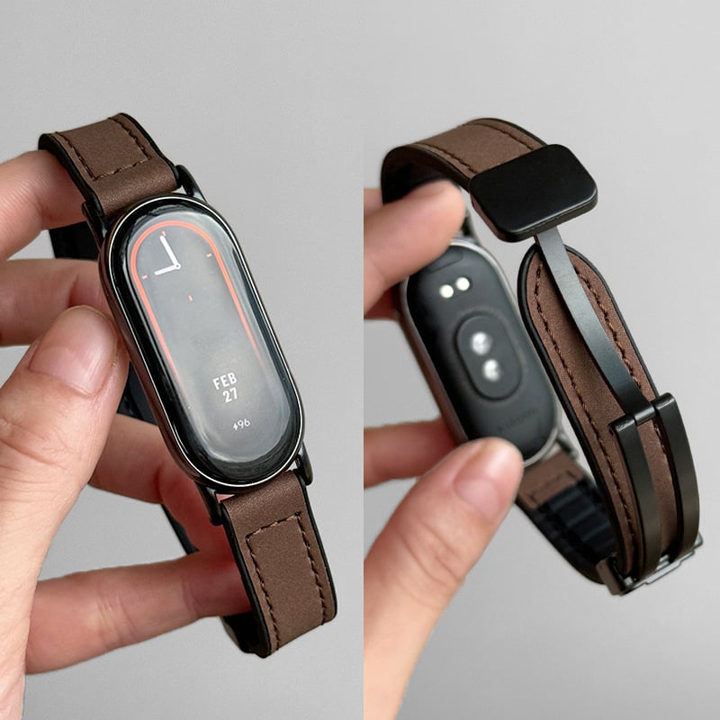 Silikonska narukvica za Xiaomi Mi Band 10 s magnetskim kopčom – Crazy Horse uzorak, sportski stil