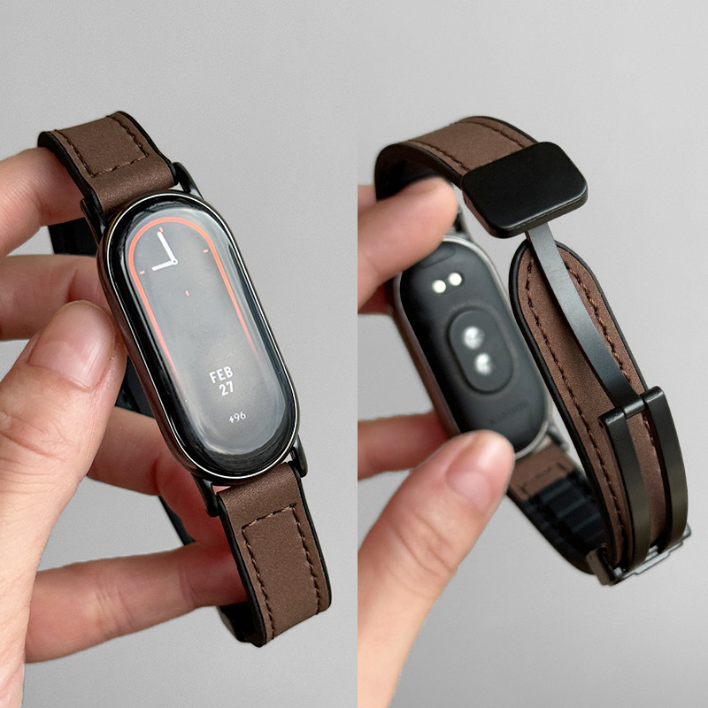 Silikonska narukvica za Xiaomi Mi Band 10 s magnetskim kopčom – Crazy Horse uzorak, sportski stil