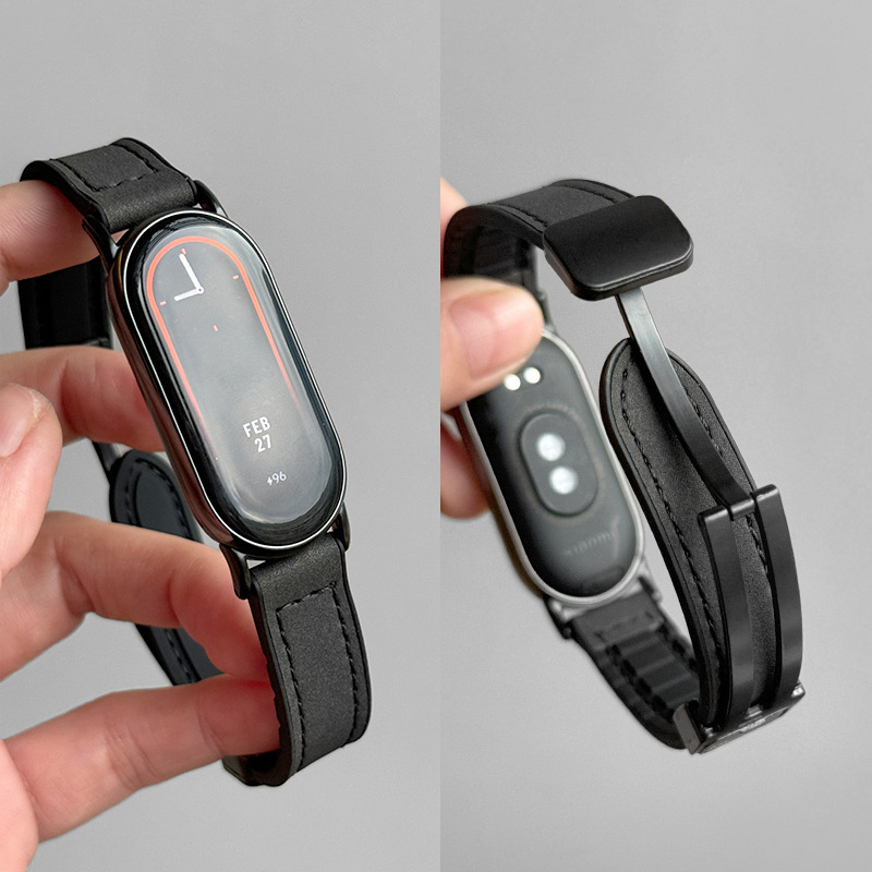 Silikonska narukvica za Xiaomi Mi Band 10 s magnetskim kopčom – Crazy Horse uzorak, sportski stil
