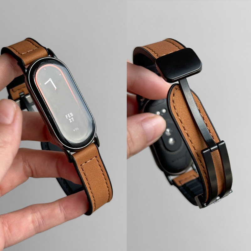 Silikonska narukvica za Xiaomi Mi Band 10 s magnetskim kopčom – Crazy Horse uzorak, sportski stil