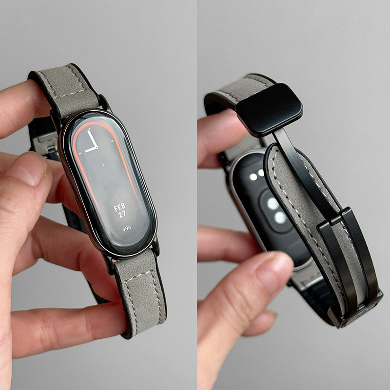 Silikonska narukvica za Xiaomi Mi Band 10 s magnetskim kopčom – Crazy Horse uzorak, sportski stil