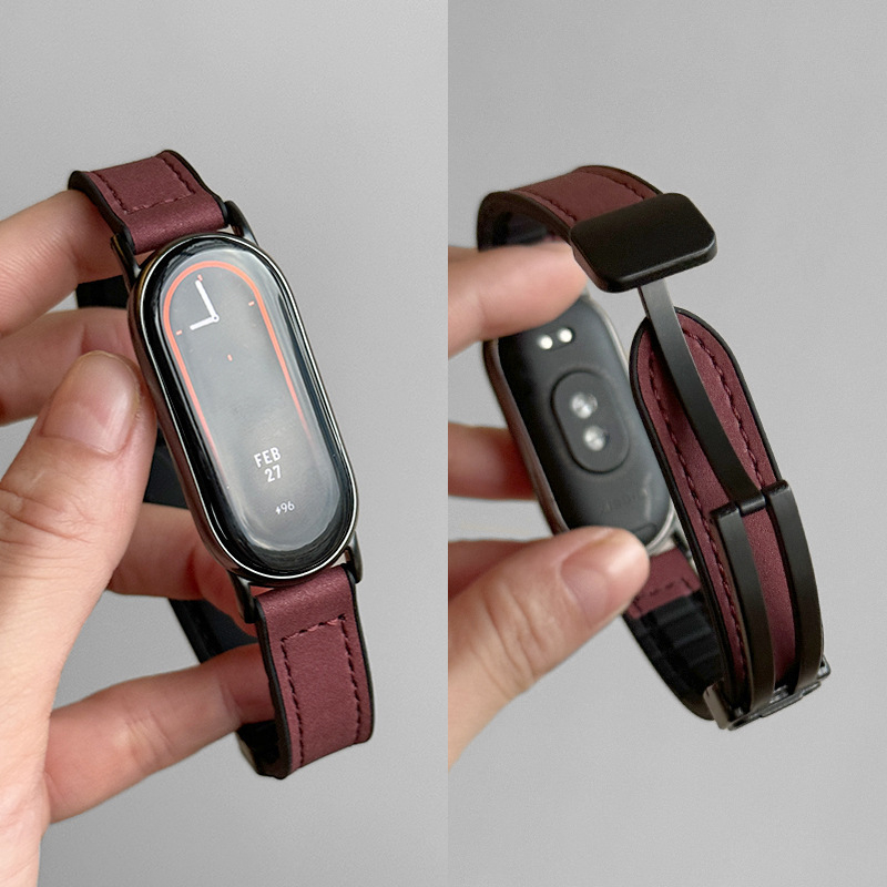 Silikonska narukvica za Xiaomi Mi Band 10 s magnetskim kopčom – Crazy Horse uzorak, sportski stil