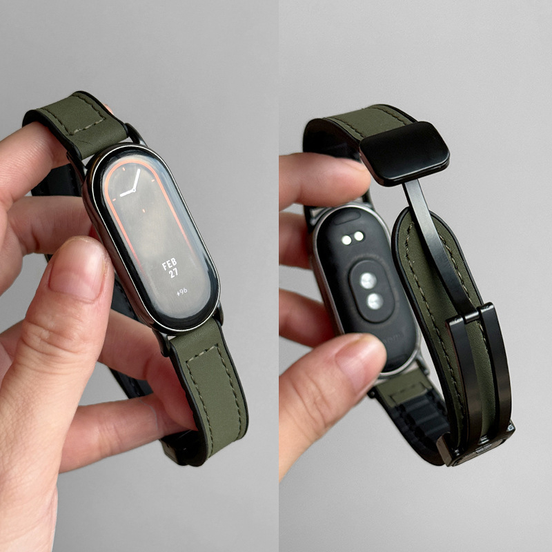 Silikonska narukvica za Xiaomi Mi Band 10 s magnetskim kopčom – Crazy Horse uzorak, sportski stil