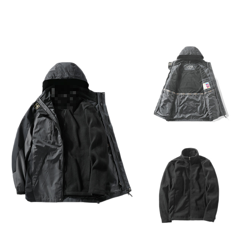 3-u-1 vanjski jaket set, flis podstava, debeli, s odvojivim vanjskim slojem, poliester 95%+
