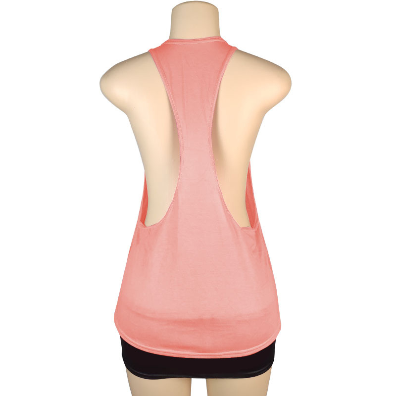 Top sportiv pentru femei, slim-fit, fără mâneci, guler rotund, bretea pe un umăr, lungime medie 65–80 cm