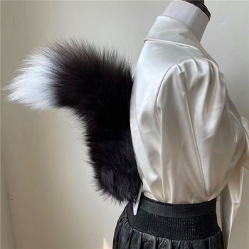 Ručni izrađeni plišani cosplay set s ušima i repovima životinja (rep lisice, rep vuka) za djecu — proljeće 2024