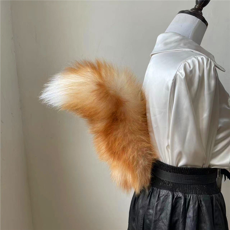 Ručni izrađeni plišani cosplay set s ušima i repovima životinja (rep lisice, rep vuka) za djecu — proljeće 2024